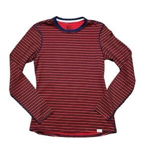 PATAGONIA Capilene 3 Midweight Crew Long Sleeve Shirt Red Blue Size XS